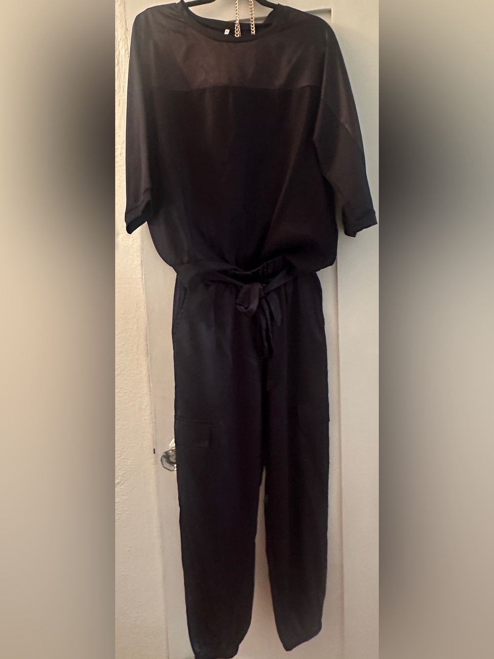 Black Women's Tie-Waist Dress